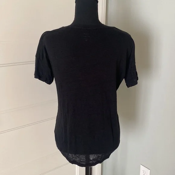 JCrew linen scoop neck tee.  Like new. - Picture 4 of 5